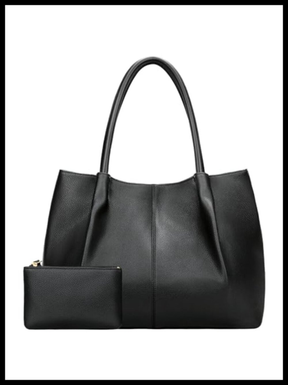KKXIU Vegan Leather Tote Bag Large Travel Shoulder Purse